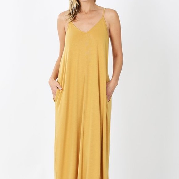 Zenana Mineral Washed Rayon Challis Cami Dress main image 0